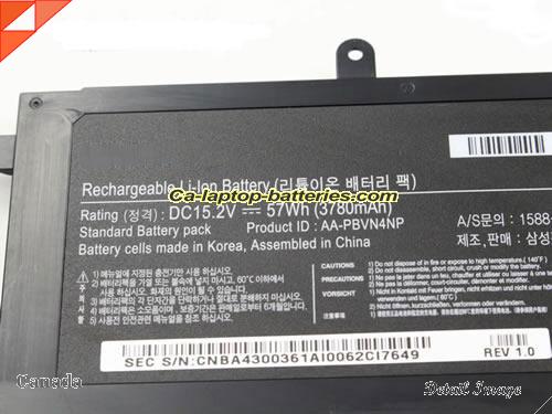  image 2 of AA-PBVN4NP Battery, Canada Li-ion Rechargeable 3780mAh, 57Wh  SAMSUNG AA-PBVN4NP Batteries