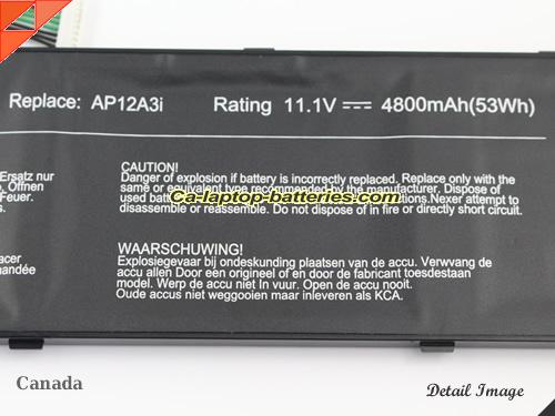  image 3 of AP12A3l Battery, CAD$59.86 Canada Li-ion Rechargeable 4800mAh, 53Wh  ACER AP12A3l Batteries
