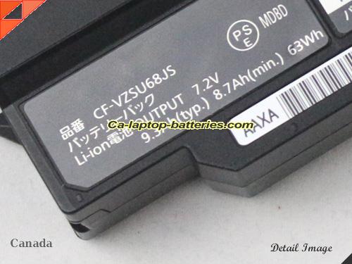  image 1 of CF-VZSU68JS Battery, Canada Li-ion Rechargeable 9300mAh, 63Wh , 8.7Ah PANASONIC CF-VZSU68JS Batteries