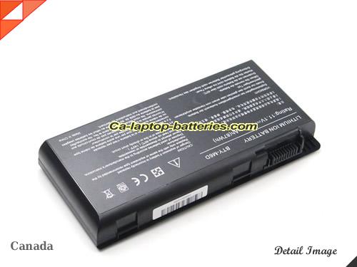  image 2 of Genuine MSI GT70-i789BLW7H 001762-SKU3 Battery For laptop 7800mAh, 87Wh , 11.1V, Black , Li-ion