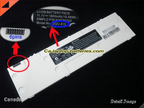  image 1 of Replacement TAIWAN MOBILE 916T8020F Laptop Computer Battery SQU-815 Li-ion 1800mAh, 11.1Wh White In Canada