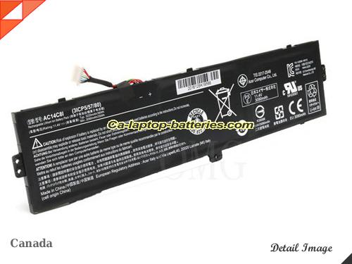  image 1 of Genuine ACER 3ICP5/57/80 Laptop Computer Battery AC14C8I Li-ion 3090mAh, 35Wh Black In Canada