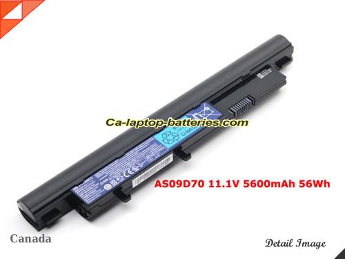 image 1 of Genuine ACER BT.00603.101 Laptop Computer Battery AS09D71 Li-ion 5600mAh Black In Canada