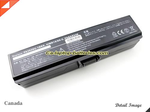  image 1 of Replacement TOSHIBA PABAS248 Laptop Computer Battery PA3928U-1BRS Li-ion 4400mAh, 63Wh Black In Canada