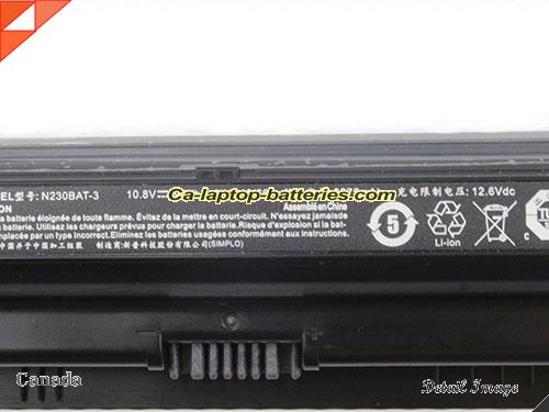  image 2 of Genuine CLEVO N230BAT-3 Laptop Computer Battery N230BAT3 Li-ion 3275mAh, 36Wh Black In Canada