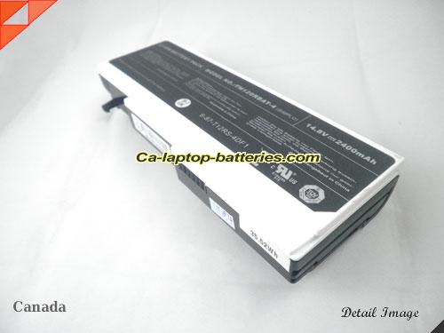  image 2 of Genuine CLEVO TN120RBAT-4 Laptop Computer Battery 6-87-T121S-4UF Li-ion 2400mAh Black and White In Canada