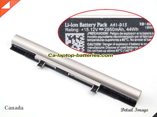  image 2 of Genuine MEDION A41-D15 Laptop Computer Battery A31-D15 Li-ion 2950mAh, 44Wh Black In Canada