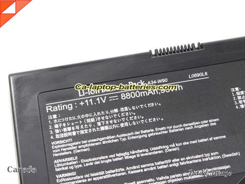  image 2 of Genuine ASUS A34-W90 Laptop Computer Battery 90-NGC1B1000Y Li-ion 8800mAh Black In Canada