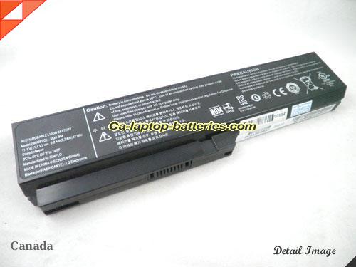  image 3 of Genuine LG SQU-804 Laptop Computer Battery EAC60958201 Li-ion 5200mAh, 57Wh Black In Canada