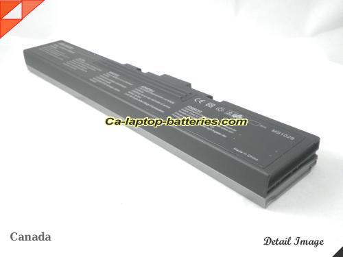  image 3 of Replacement MSI MS10xx Laptop Computer Battery MS 1029 Li-ion 4400mAh 1 side Sliver and 1 side black In Canada