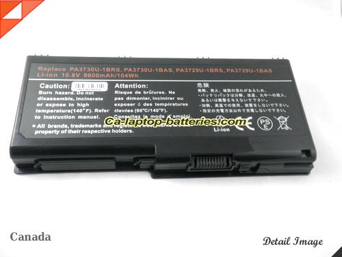  image 5 of Replacement TOSHIBA PA3730U-1BAS Laptop Computer Battery PABAS206 Li-ion 8800mAh Black In Canada