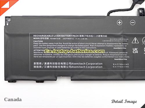  image 5 of New GETAC PD70BAT-6-80 Laptop Computer Battery 6-87-PD70S-82B00 Li-ion 6780mAh, 80Wh  In Canada