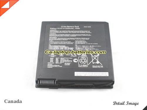  image 5 of Genuine ASUS A42-G55 Laptop Computer Battery  Li-ion 5200mAh, 74Wh Black In Canada
