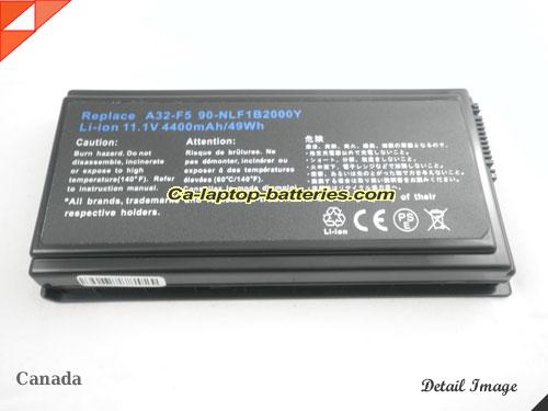  image 5 of Replacement ASUS 70-NLF1B2000Z Laptop Computer Battery BATAS2000 Li-ion 5200mAh Black In Canada